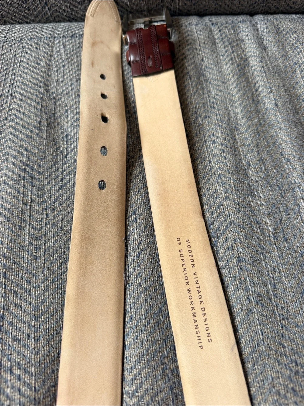 Fossil Brown Leather Belt Size: 44”